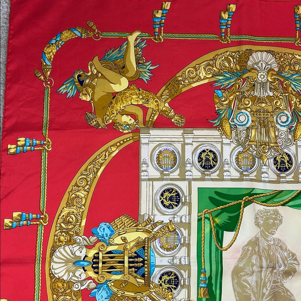Vintage Hermes Silk Scarff “Homage A Charles Gabriel” - Picture 5 of 11